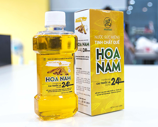 Nước súc miệng tinh chất quế HOA NAM giá bao nhiêu, mua ở đâu?